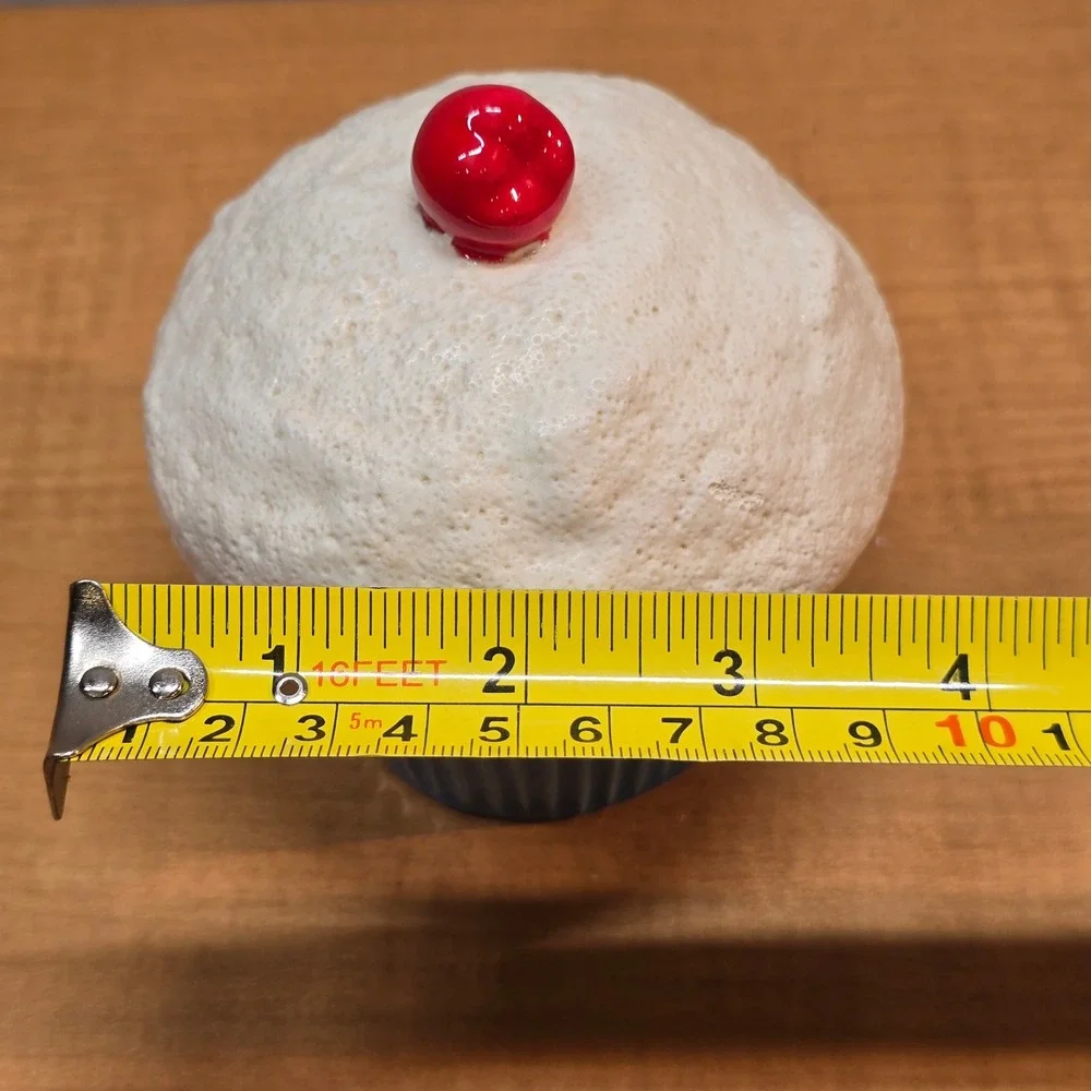 Ceramic‎ Cupcake Shaped Dish Handmade 1978 Glazed Blue Cherry 4